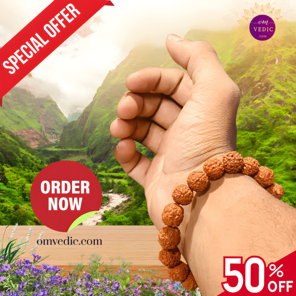 Rudraksha Good Luck Power Bracelet - Spiritual Healing Bracelet for Positive Energy